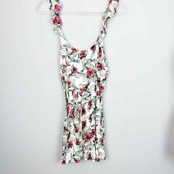 FREE PEOPLE | Dear You Cream Floral Belted Mini Dress Low Back Women’s Size S - Picture 4 of 10